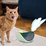 Maxbell Pet Treat Dispenser Cat Interactive play Teaser Funny Toy Kitten Puppy Grey