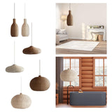 Maxbell Rattan Chandelier Lamp Shade Decorative Ceiling Pendant Light for Hallway 17x17x158cm Brown