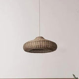 Maxbell Rattan Chandelier Lamp Shade Decorative Ceiling Pendant Light for Hallway 48x48x140cm Brown