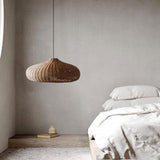 Maxbell Rattan Chandelier Lamp Shade Decorative Ceiling Pendant Light for Hallway 48x48x140cm Brown