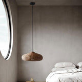 Maxbell Rattan Chandelier Lamp Shade Decorative Ceiling Pendant Light for Hallway 48x48x140cm Brown