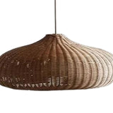 Maxbell Rattan Chandelier Lamp Shade Decorative Ceiling Pendant Light for Hallway 48x48x140cm Brown