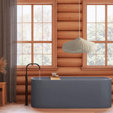 Maxbell Rattan Chandelier Lamp Shade Decorative Ceiling Pendant Light for Hallway 48x48x140cm Beige