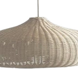 Maxbell Rattan Chandelier Lamp Shade Decorative Ceiling Pendant Light for Hallway 48x48x140cm Beige
