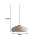 Maxbell Rattan Chandelier Lamp Shade Decorative Ceiling Pendant Light for Hallway 48x48x140cm Beige