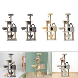 Maxbell Multi Layer Cat Condo Hammock Bed Cat House Cat Climbing Tree for Rest Play Grey