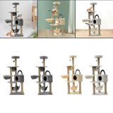 Maxbell Multi Layer Cat Condo Hammock Bed Cat House Cat Climbing Tree for Rest Play Grey