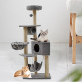Maxbell Multi Layer Cat Condo Hammock Bed Cat House Cat Climbing Tree for Rest Play Grey