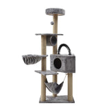 Maxbell Multi Layer Cat Condo Hammock Bed Cat House Cat Climbing Tree for Rest Play Light Grey