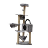 Maxbell Multi Layer Cat Condo Hammock Bed Cat House Cat Climbing Tree for Rest Play Light Grey