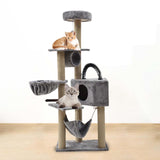 Maxbell Multi Layer Cat Condo Hammock Bed Cat House Cat Climbing Tree for Rest Play Light Grey