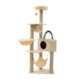 Maxbell Multi Layer Cat Condo Hammock Bed Cat House Cat Climbing Tree for Rest Play Beige