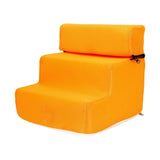 Maxbell Pet Dog Stairs Ladder Ramp Puppy Washable Removable 3 Steps for Sofa Indoor Orange