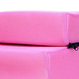 Maxbell Pet Dog Stairs Ladder Ramp Puppy Washable Removable 3 Steps for Sofa Indoor Pink