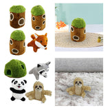 Maxbell Cute Puzzle Dog Toy Squeaky Stuffed Interactive for puppy Toys Small tree 1 Hole