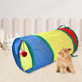 Maxbell Cat Tunnel Pet Tubes with Ball Play Tent for Rabbit Indoor Cats Pet Supplies
