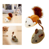 Maxbell Automatic Steering Plush Toys Electric Mice Mouse Durable Funny Cat Toy yellow