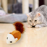 Maxbell Automatic Steering Plush Toys Electric Mice Mouse Durable Funny Cat Toy yellow