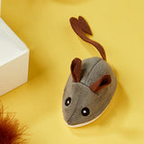 Maxbell Automatic Steering Plush Toys Electric Mice Mouse Durable Funny Cat Toy gray