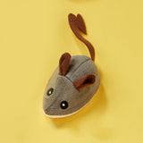 Maxbell Automatic Steering Plush Toys Electric Mice Mouse Durable Funny Cat Toy gray