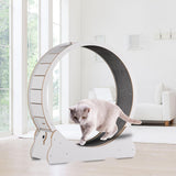 Maxbell Wooden Running Training Toy Treadmill Mute Cat Exercise Wheel for Fitness 87x34.5x94cm