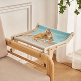 Maxbell Cat Window Perch Lounge Mount Hammock Adjustable Seat for No Suction Cup Gray Blue