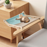 Maxbell Cat Window Perch Lounge Mount Hammock Adjustable Seat for No Suction Cup Gray Blue