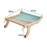 Maxbell Cat Window Perch Lounge Mount Hammock Adjustable Seat for No Suction Cup Gray Blue