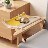 Maxbell Cat Window Perch Lounge Mount Hammock Adjustable Seat for No Suction Cup Gray Yellow