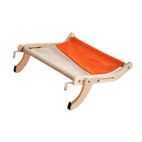 Maxbell Cat Window Perch Lounge Mount Hammock Adjustable Seat for No Suction Cup Orange Gray