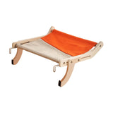 Maxbell Cat Window Perch Lounge Mount Hammock Adjustable Seat for No Suction Cup Orange Gray