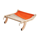 Maxbell Cat Window Perch Lounge Mount Hammock Adjustable Seat for No Suction Cup Orange Gray
