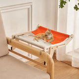 Maxbell Cat Window Perch Lounge Mount Hammock Adjustable Seat for No Suction Cup Orange Gray