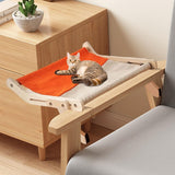 Maxbell Cat Window Perch Lounge Mount Hammock Adjustable Seat for No Suction Cup Orange Gray