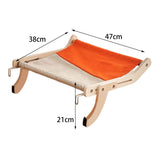 Maxbell Cat Window Perch Lounge Mount Hammock Adjustable Seat for No Suction Cup Orange Gray