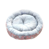 Maxbell cat Dog Bed Kitten Hut 45cm Round Plush for Indoor Cats Small Pets Pink Bear