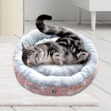 Maxbell cat Dog Bed Kitten Hut 45cm Round Plush for Indoor Cats Small Pets Pink Bear