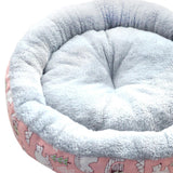 Maxbell cat Dog Bed Kitten Hut 45cm Round Plush for Indoor Cats Small Pets Pink Bear