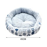 Maxbell cat Dog Bed Kitten Hut 45cm Round Plush for Indoor Cats Small Pets White Cat