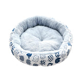 Maxbell cat Dog Bed Kitten Hut 45cm Round Plush for Indoor Cats Small Pets White Cat