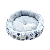 Maxbell cat Dog Bed Kitten Hut 45cm Round Plush for Indoor Cats Small Pets White Cat