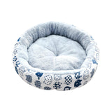 Maxbell cat Dog Bed Kitten Hut 45cm Round Plush for Indoor Cats Small Pets White Cat