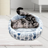 Maxbell cat Dog Bed Kitten Hut 45cm Round Plush for Indoor Cats Small Pets White Cat