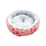 Maxbell cat Dog Bed Kitten Hut 45cm Round Plush for Indoor Cats Small Pets Pink Strawberry