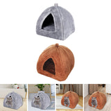 Maxbell Plush cave Bed Pet Bed Sleeping for Rabbits Small Animals Kitten Puppy Gray S