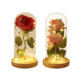 Maxbell Artificial Rose Flower with Glass Cover Decorative for Party Living Room