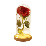 Maxbell Artificial Rose Flower with Glass Cover Decorative for Party Living Room