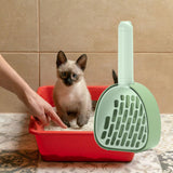 Maxbell Cat Litter Dustpan Pet Litter Scooper Indoor Sand Sifting Pet Cleaning Tool Green