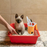 Maxbell Cat Litter Scoop Litter Scooper Self Cleaning Sandbox Cat Litter Box Shovel Yellow
