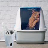 Maxbell Cat Litter Scoop Litter Scooper Self Cleaning Sandbox Cat Litter Box Shovel Gray